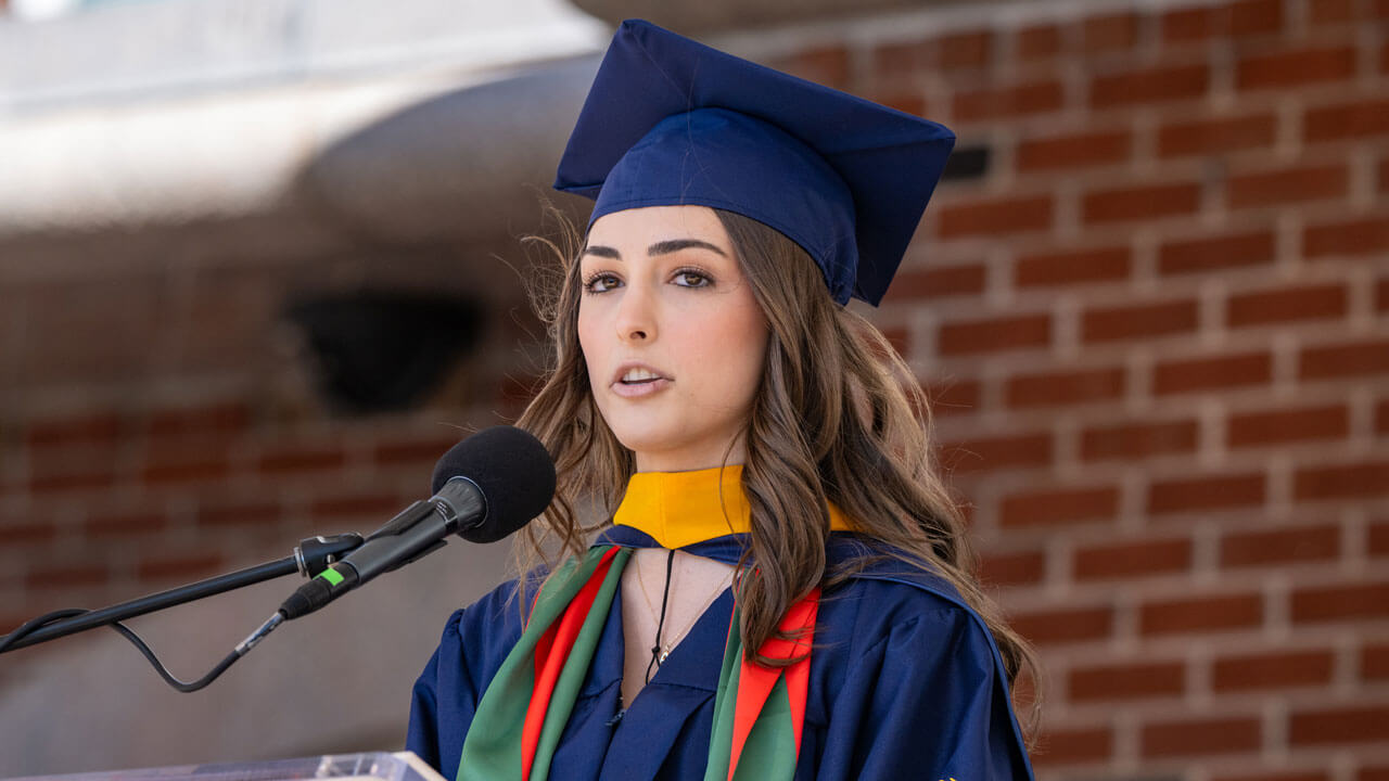 Amalia Grace Barroso gives speech